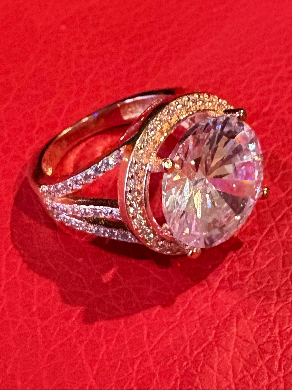 Rose Gold AAA CZ Halo Ring - Women Jewelry